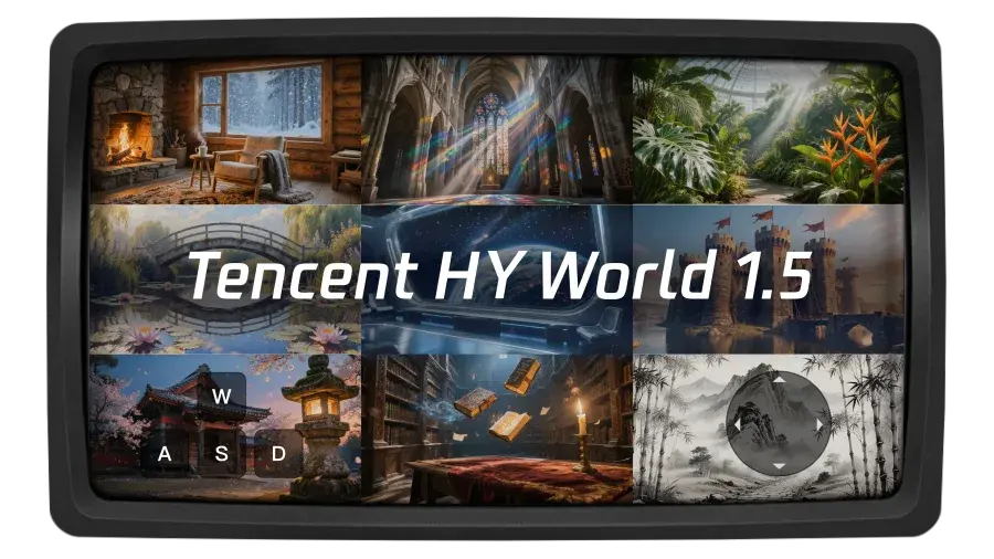 Official Tencent HY-World 1.5 (WorldPlay) project teaser.